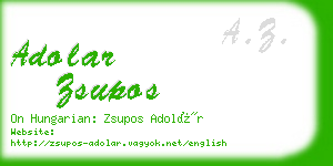 adolar zsupos business card